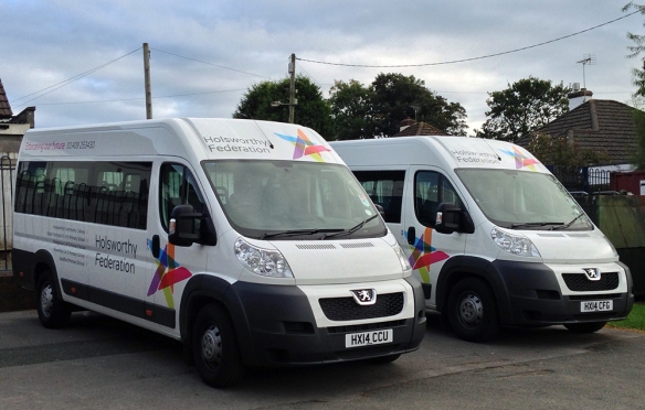 New Holsworthy Federation mini buses await their first students